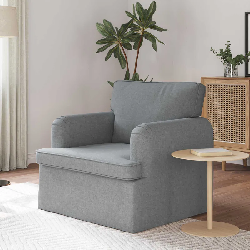 vidaXL Soffa Ljusgrå 84 x 80 x 85 cm tyg
