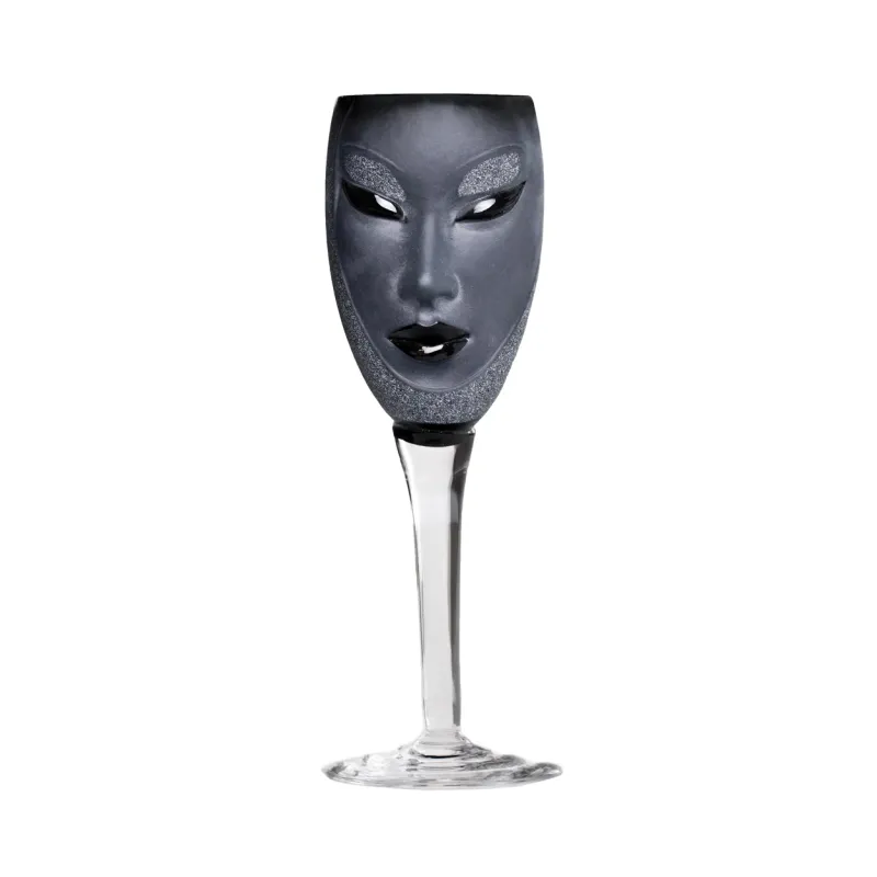 Målerås - Masq Electra - Vin glas - svart kristall design Mats Jonasson
