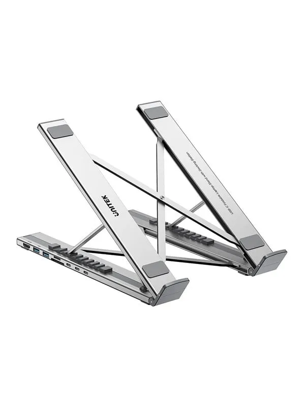 Unitek - notebook stand - foldable USB-C with docking station