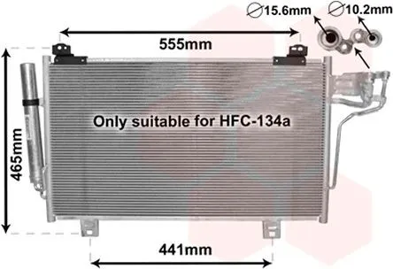 Kondensor, klimatanläggning VAN WEZEL 27005261