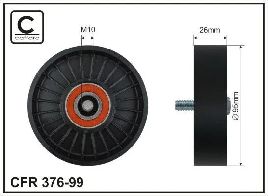 Styrrulle, drivrem CAFFARO 376-99