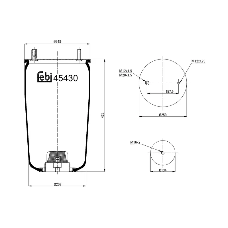 Luftbälg FEBI BILSTEIN 45430
