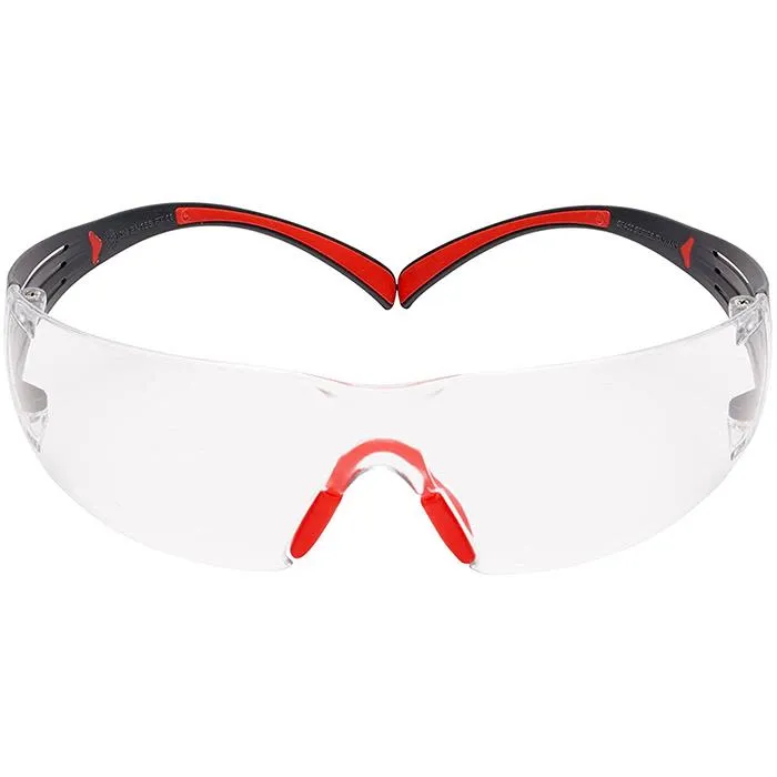 3M 7100148026, Skyddsglasögon, Grå, Röd, Transparent, Polykarbonat, Polykarbonat, Låda