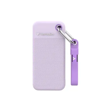 Verbatim Extern hårddisk Pocket SSD 1TB USB-C 3.2 Gen 2 - Vit/Lila