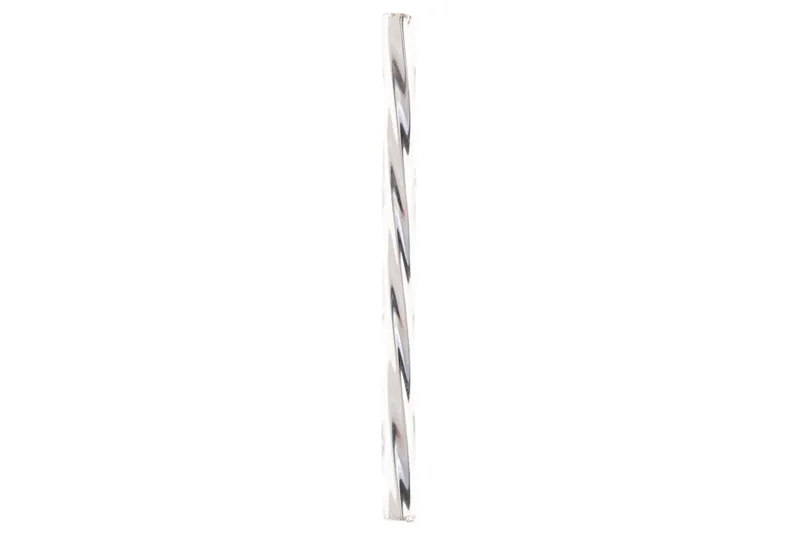 Hobby - Glaspärla Silver Spiral Rör - 50 st x 3,5mm
