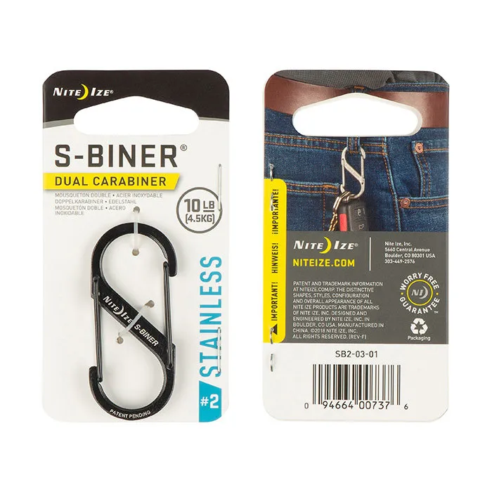Nite Ize S-biner Steel#2 karbinhake (#7376)