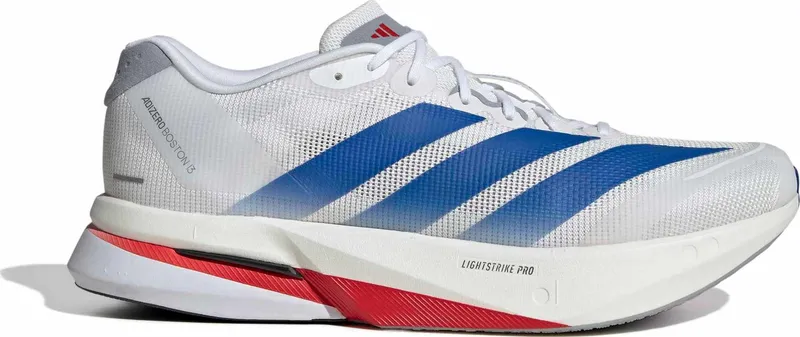Adidas Men’s Adizero Boston 13 Cloud White / Team Royal Blue / Halo Silver
