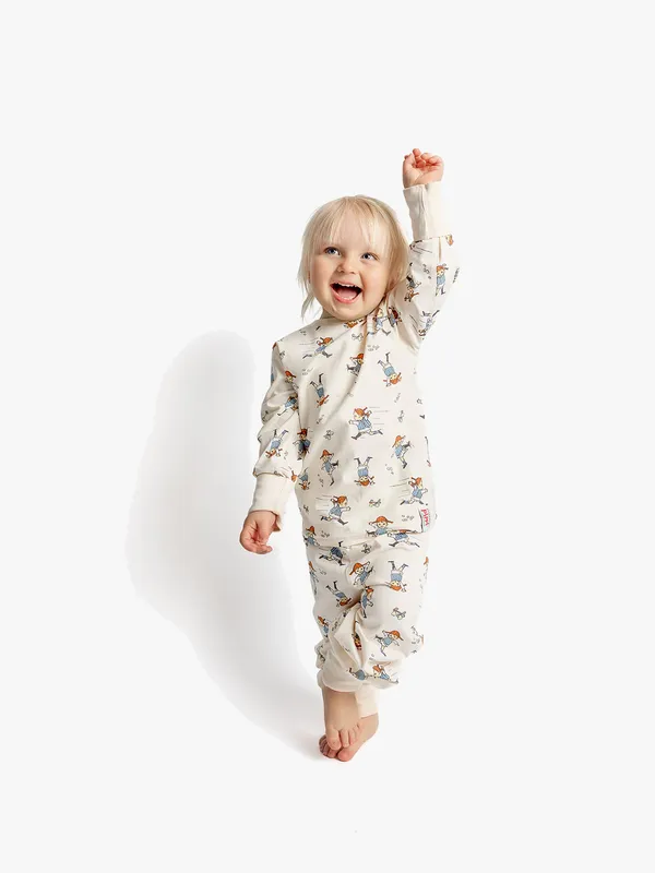 Pyjamas tvådelad Pippi Långstrump soft beige (#1585)