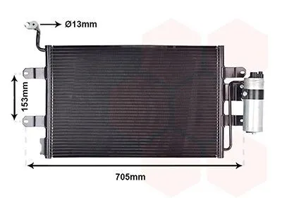 Kondensor, klimatanläggning VAN WEZEL 58005181