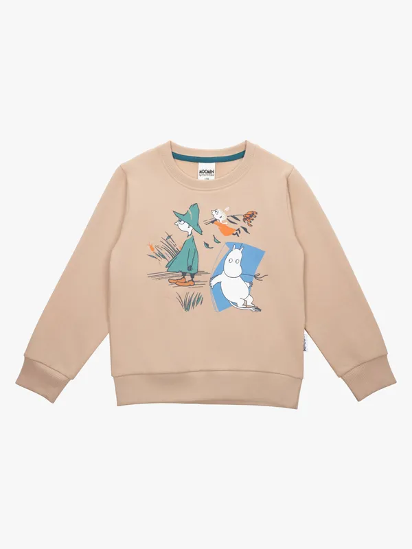 Moomin by Martinex Storm Collegetröja, Beige, 110