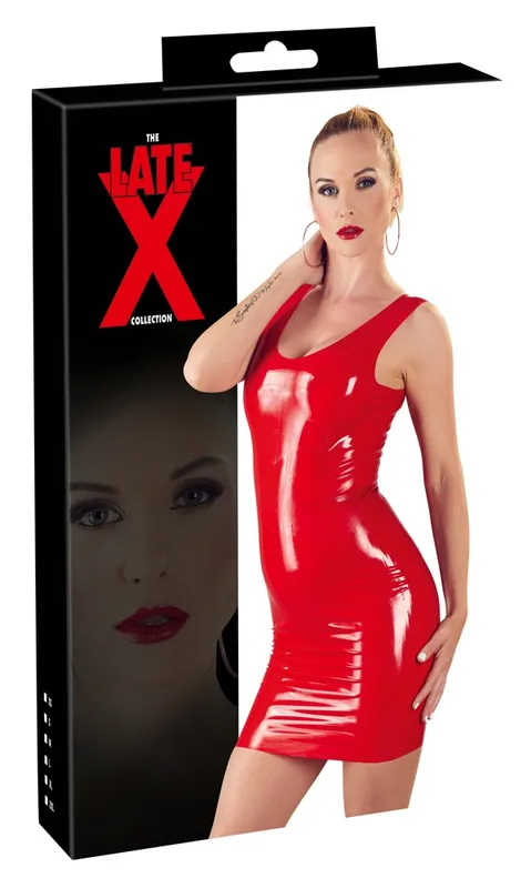 Kort Latex klänning (Storlek: Medium)