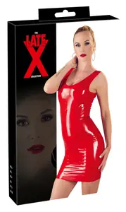 Kort Latex klänning (Storlek: Medium)