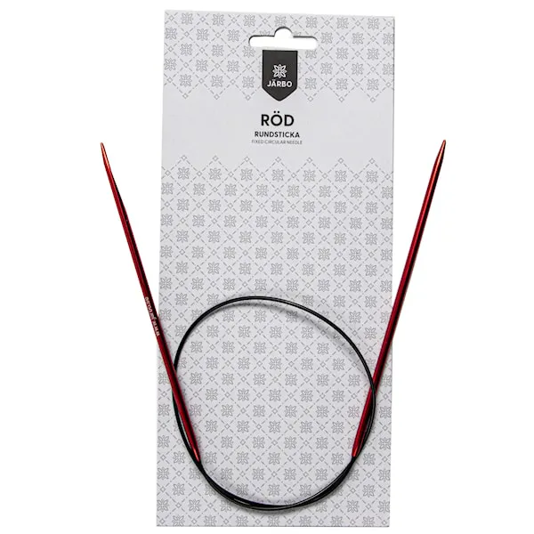 Rundstickor 60 cm/2,0 mm Röd 1 st Järbo