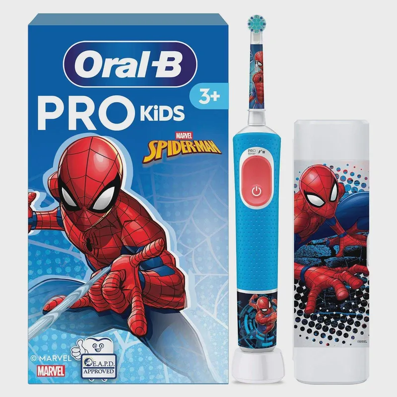 Oral-B Vitality Pro 103 eltandborste med resefodral Kids Spider-Man
