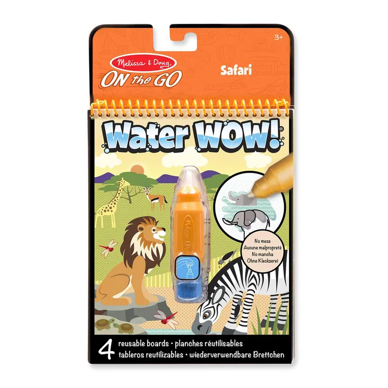 Water WOW! Water-Reveal Målarbok Safari Spin Master