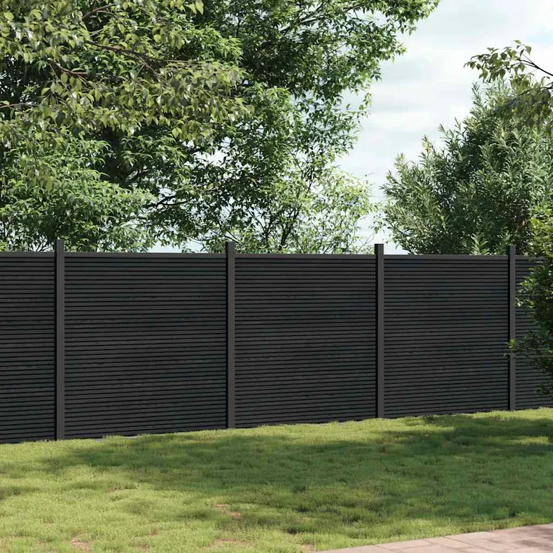 vidaXL Staketpanel grå 526×186 cm WPC