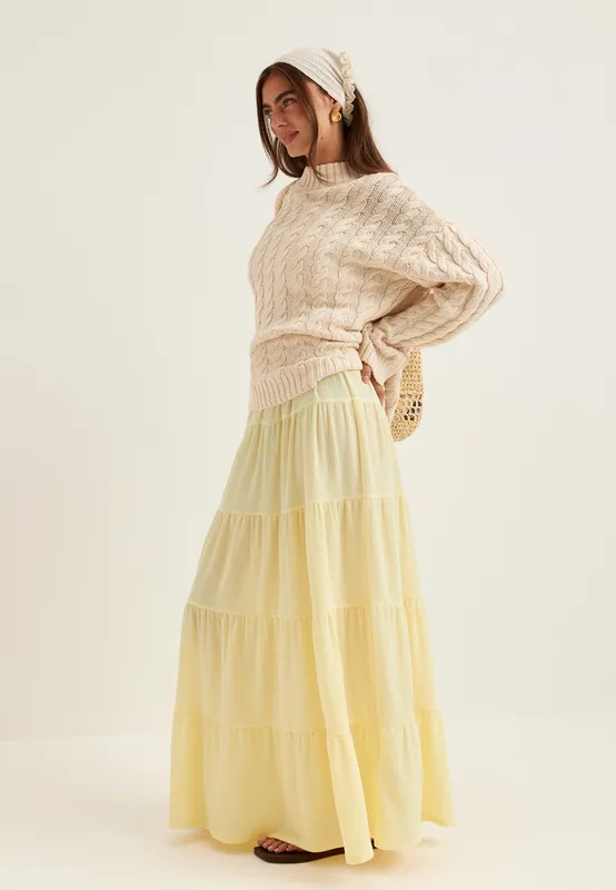 Flounce Maxi Skirt (#1879)