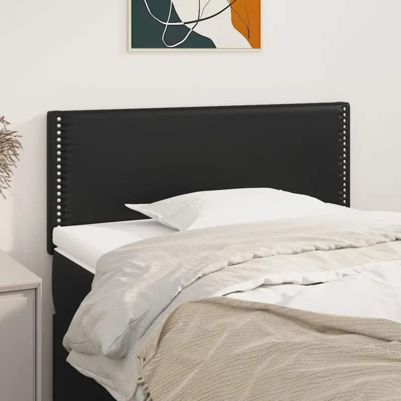 vidaXL Sänggavel svart 90x5x78/88 cm konstläder (#7367)