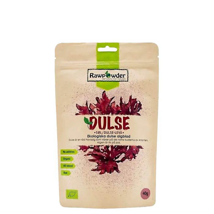RawPowder Dulse Alg Blad Eko, 40 g