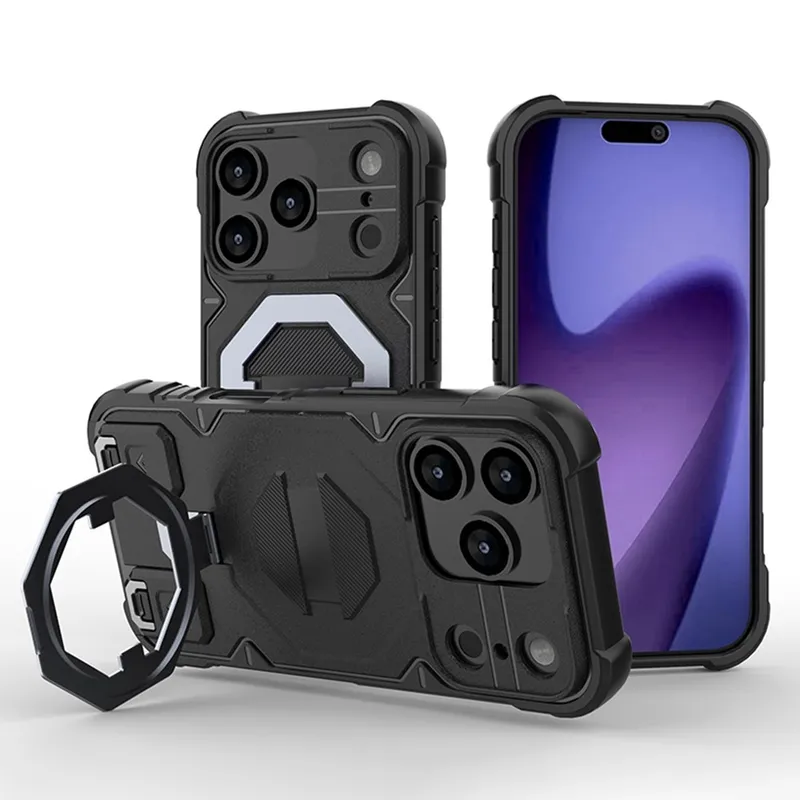 SKALO iPhone 17 Pro Max Armor Matrix Skal – Svart