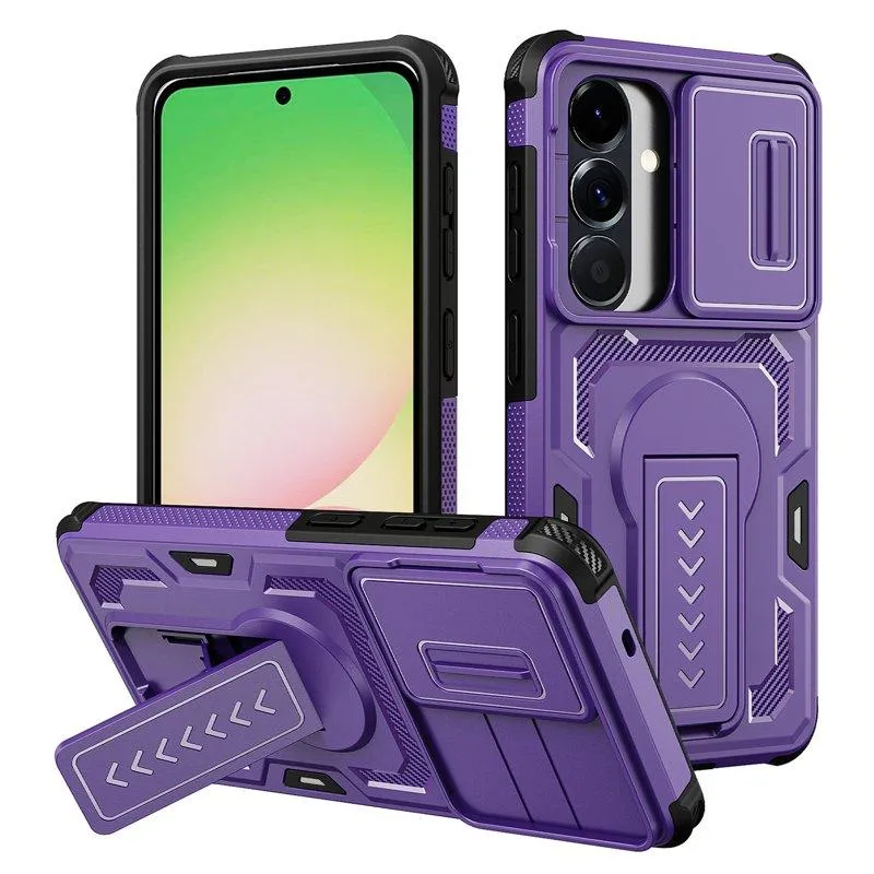 Mobilskal för Samsung Galaxy S26 PC + TPU Kickstand – Lila (#0632)