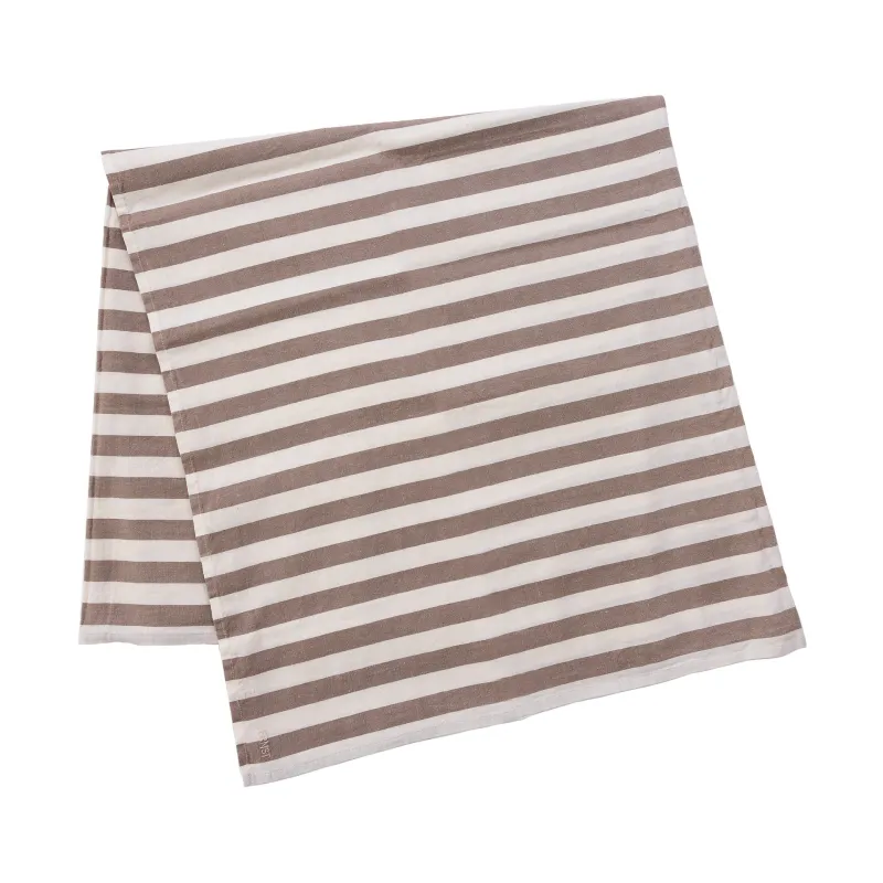 Ernst Bred rand bordsduk 145×300 cm, mullvad/vit