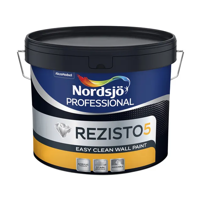 VÄGGFÄRG PRO REZISTO 5 BC NORDSJÖ INOMHUS 9,3L | Beijerbygg Byggmaterial