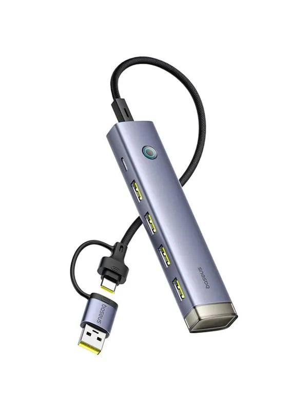 Baseus UltraJoy Series USB-A/USB-C hub 4xUSB-A 3.1 1xUSB-C 5V - gray USB Hub