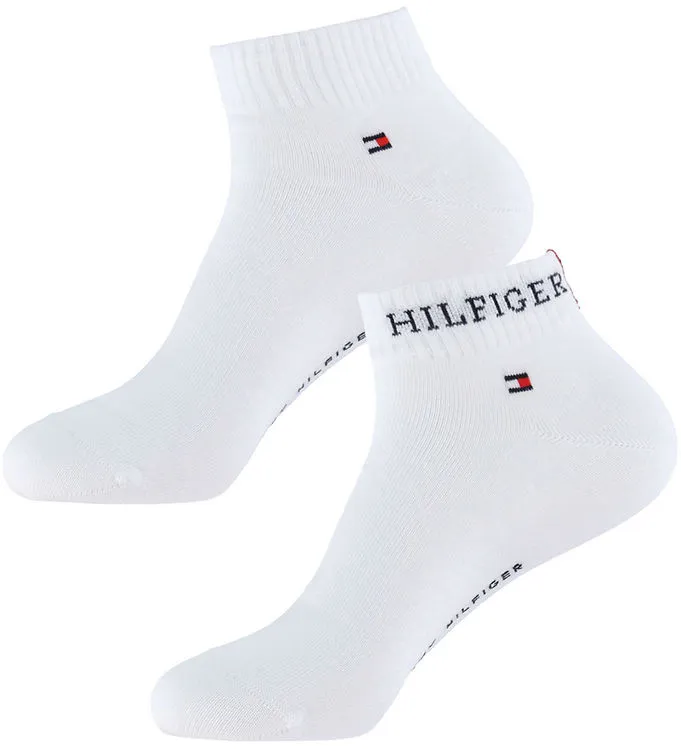 Tommy Hilfiger Strumpor 2P Men Tab Quarter Socks Vit Strl 43/46 Herr