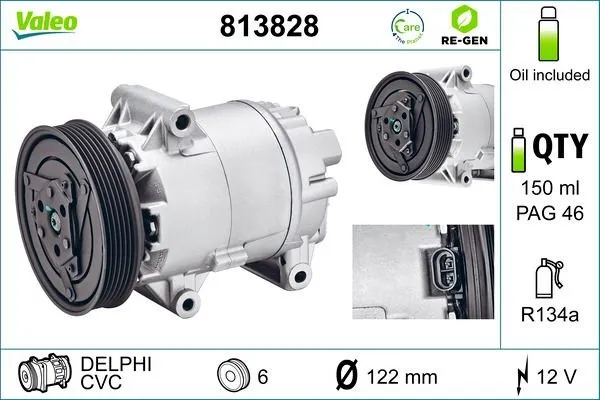 AC-kompressor VALEO 813828