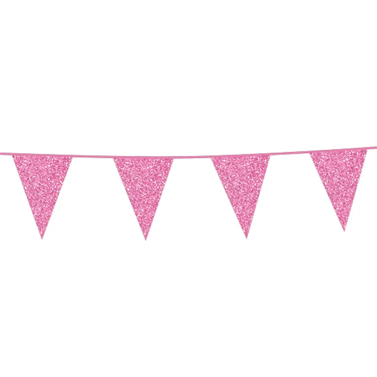 Flaggbanderoll Glitter Ljusrosa 6m
