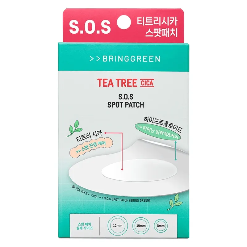 BRINGGREEN Teatree Cica SOS Spot Patch 75+25 st