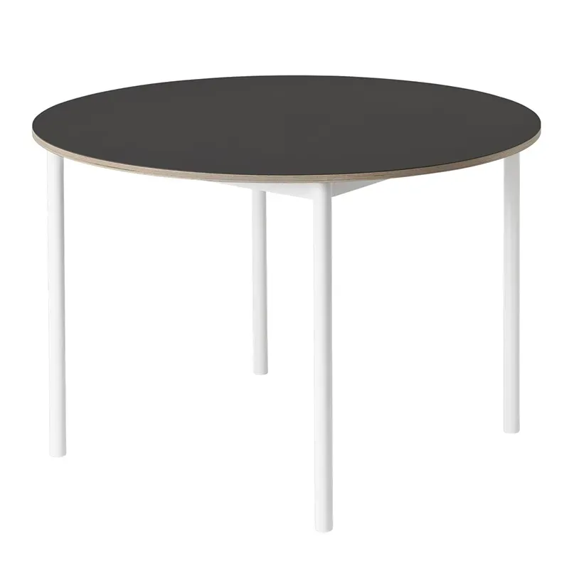 Muuto, Base matbord110 cm - Black Nanolaminate Plywood White
