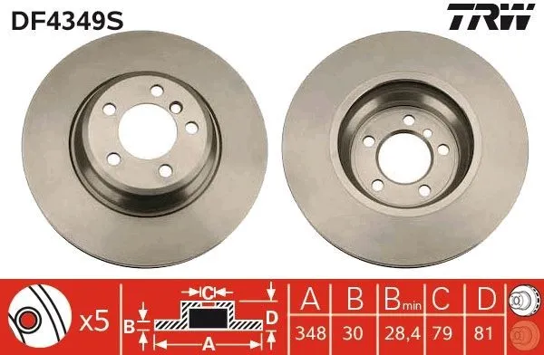 Bromsskiva TRW DF4349S