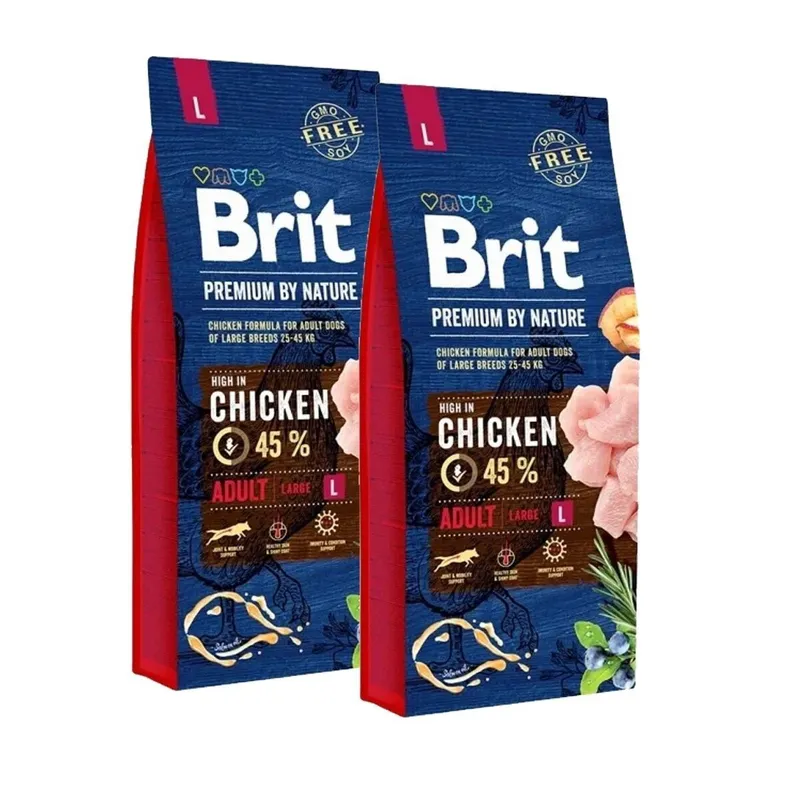 Brit Premium By Nature torrfoder för vuxna 15 kg kyckling