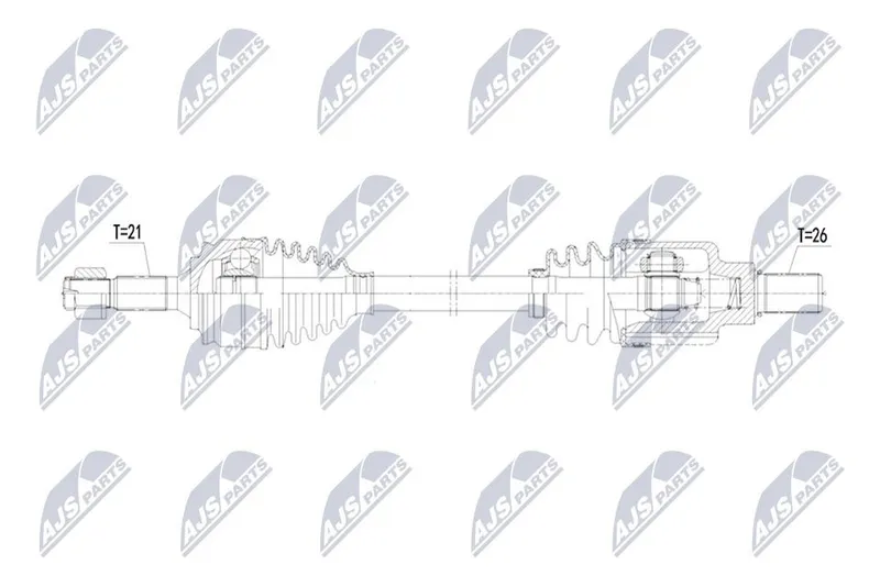 Drivaxel NTY NPW-PE-136