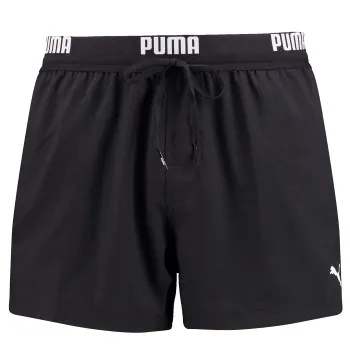 Puma Badbyxor Logo Short Length Swim Shorts Svart polyester XX-Large Herr