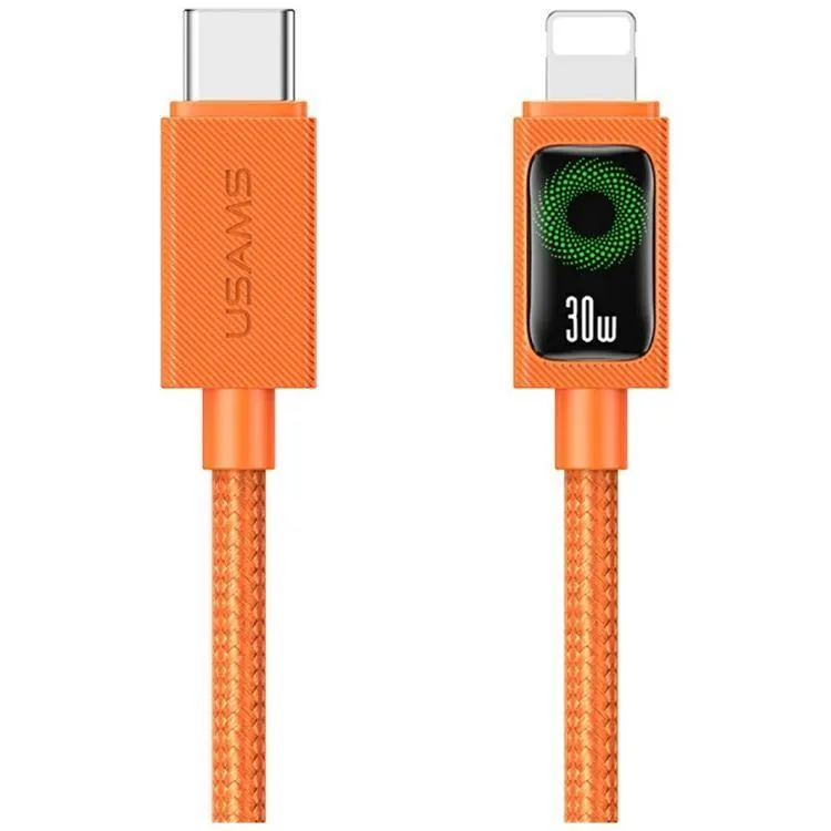 USAMS USB-C till Lightning 30W Kabel 1.2m SJ774 - Orange