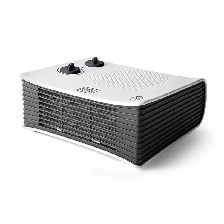 Black & Decker Fan Heater 2000W White Flat