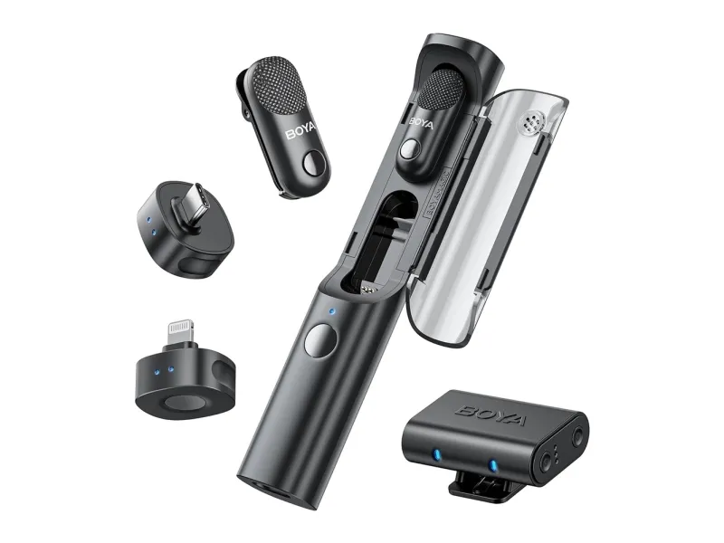 BOYA Mikrofon Trådlös Modulär Magic 02 - USB-C, 3.5mm, Lightning