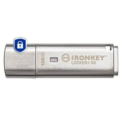 Kingston Ironkey Locker+ 50 128gb Usb-a Silver