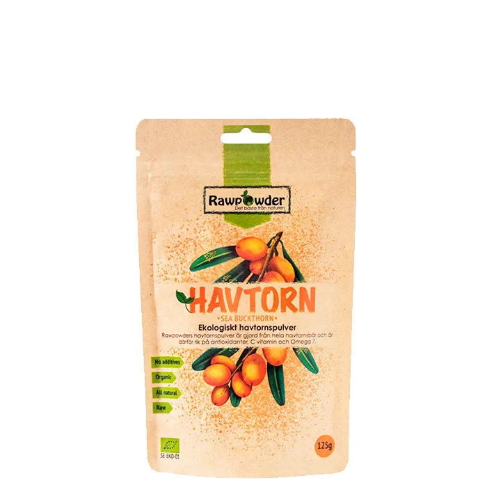 RawPowder Havtornspulver, 125 g