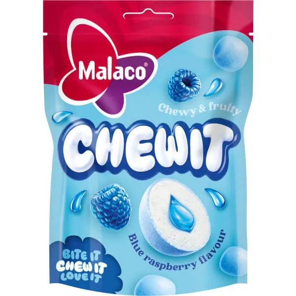 Malaco Chewit Blue Raspberry - 115 g