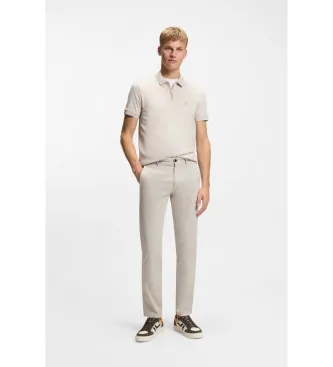 BOSS för män. 50510933 Chino Slim Byxor ljusgrå (33/34), Casual, Bomull