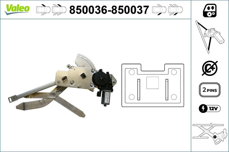 VALEO 850036 Fönsterhiss