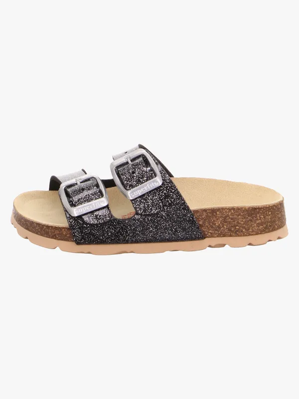 Superfit Kids’ Fussbettpantoffel Black Combi (#2239)