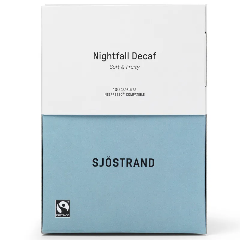 Sjöstrand coffee Nightfall Decaf kaffekapslar, 100 pack