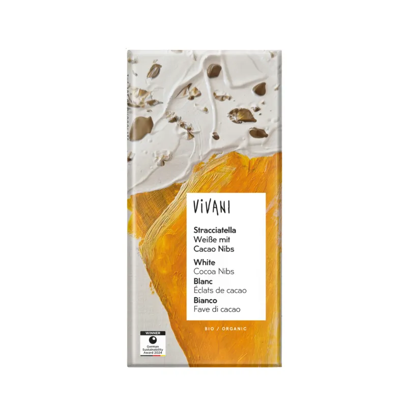 Vivani Stracciatella Vit Kakaonibs Ekologisk 80g