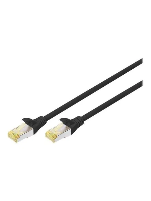 DIGITUS patch cable - 25 cm - black - Svart - 0.25m
