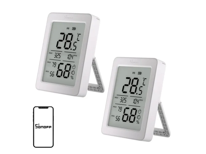 Sonoff SONOFF ZigBee SNZB-02DR2 temperatur- och luftfuktighetssensor, 2-pack